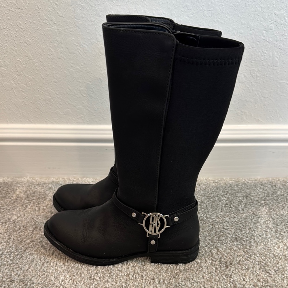 Toddler Girl’s Black Knee-High Boots Size 12, Kid’s Fashion Boots